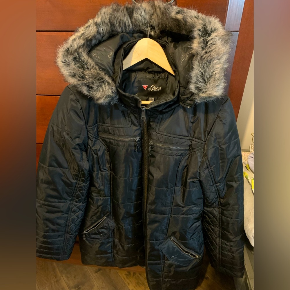 GUESS Women’s Fur Hood Parka